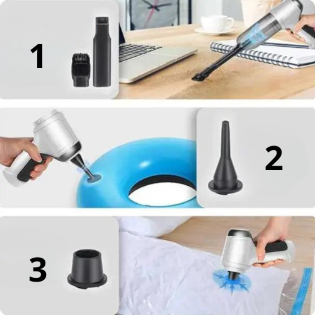 Aspirator Portabil Fără Fir pentru Mașină – Puternic, Ușor & Reîncărcabil USB