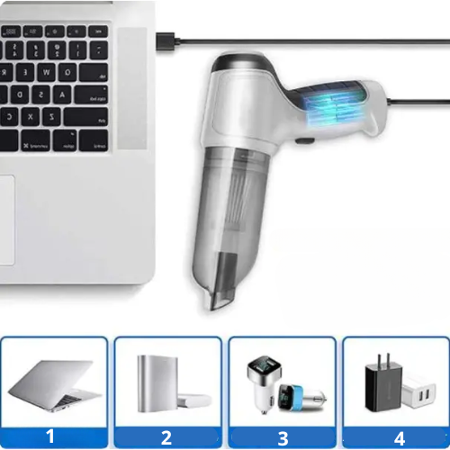 Aspirator Portabil Fără Fir pentru Mașină – Puternic, Ușor & Reîncărcabil USB