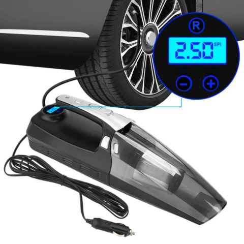 Aspirateur De Voiture 4-En-1 – Haute Performance 12V/120W