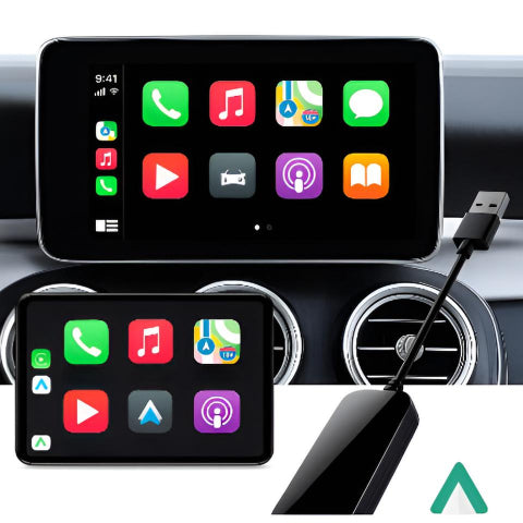 محول سيارة عالمي لاسلكي — CarPlay وAndroid Auto سهل الاستخدام