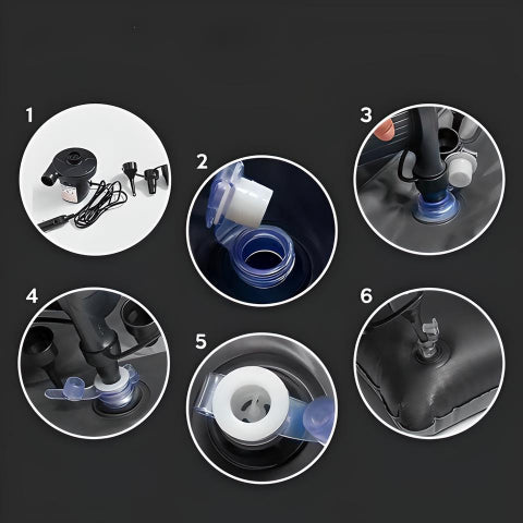 Uppblåsbar Madrass För Bakre Bänk I Bil – Praktisk Och Lätt Att Installera