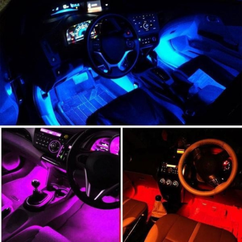 Strisce LED interne per auto – Controllo remoto e installazione facile