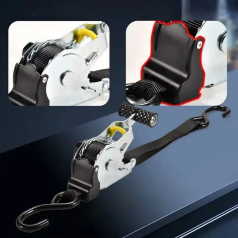 Sangle À Cliquet Rétractable – Fixation Rapide Et Transport Sécurisée