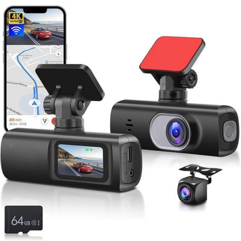 Dashcam Kaksoisobjektiivi – Täydellinen valvonta ja WiFi-yhteys