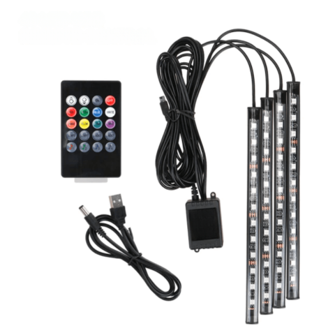Strisce LED interne per auto – Controllo remoto e installazione facile