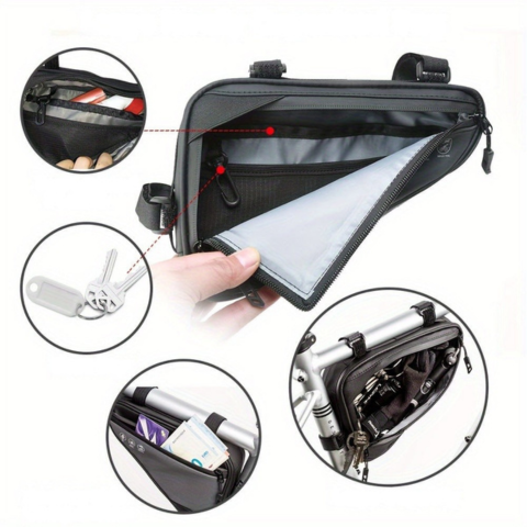 Borsa da telaio per bici impermeabile — Leggera e resistente