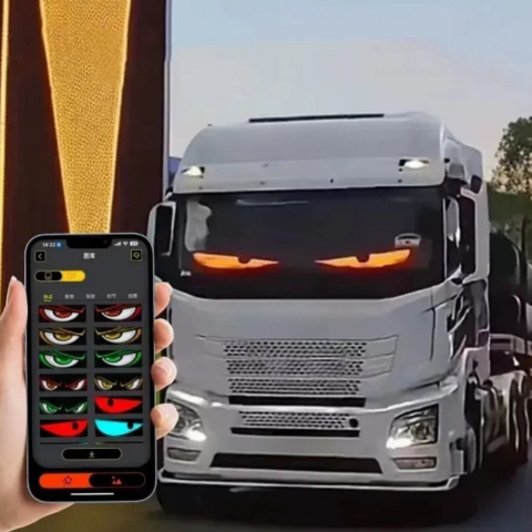 LED panel na čelnom skle — Animovaný displej a diaľkové ovládanie