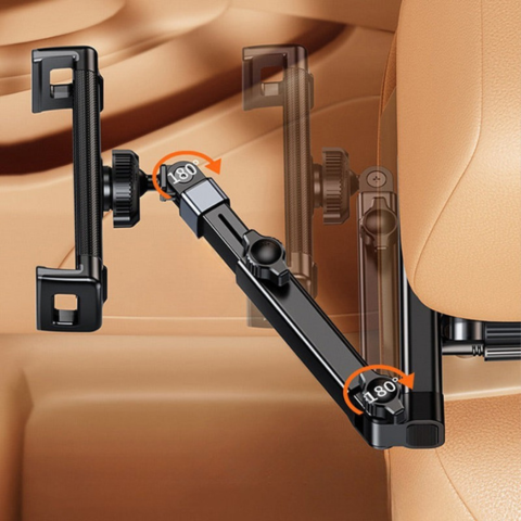 Support for Phone and Tablet for Car – Adjustable Headrest Mount