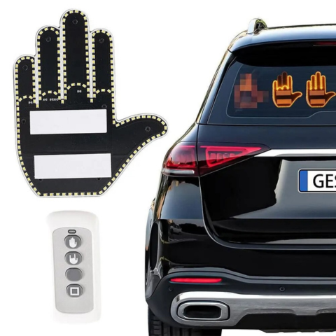 LED-signalering med fjärrkontroll för bakruta — Gester och ljusmeddelanden
