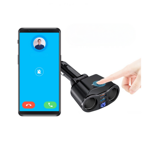 Adapter do zapalniczki samochodowej - podwójny port USB i wyświetlacz cyfrowy
