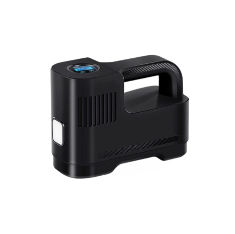 12V Digital Portable Air Compressor with LED Light — Safety and Night Use