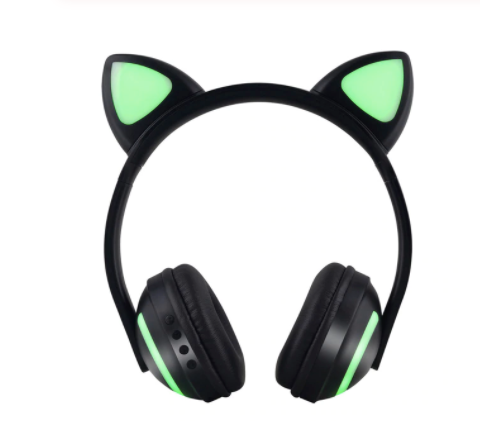 Luminous Bluetooth Cat Ears Headset - Comfortable Listening & Original Style