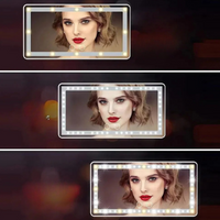 車でメイクするためのLEDミラー – 調整可能な照明 