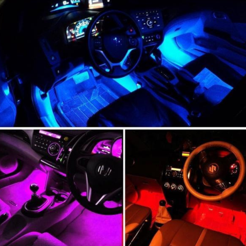Tiras LED interiores con sincronización de sonido 