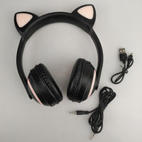Luminous Bluetooth Cat Ears Headset - Comfortable Listening & Original Style