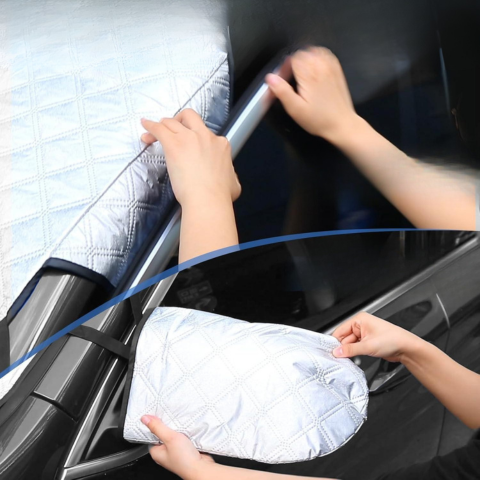 Voorruitbescherming Voor Auto — Bescherming Tegen Zon En Vorst 