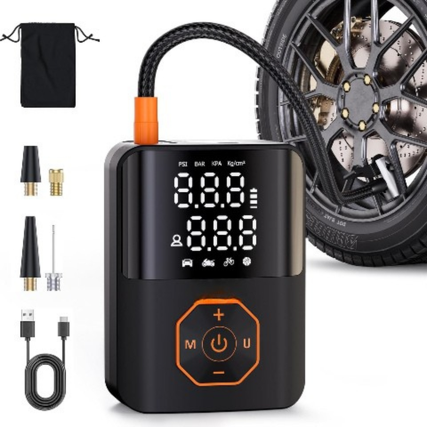 Compresseur D’Air Portable — Gonfleur Sans Fil Rapide Et Puissant