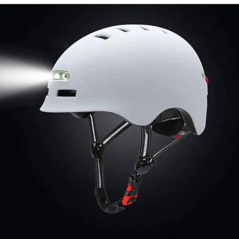 Casco de bicicleta urbano – Con iluminación LED delantera y trasera 
