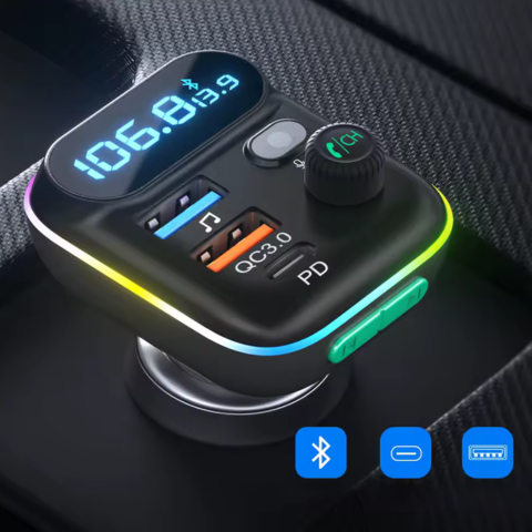 FM Bluetooth zender voor auto — Duidelijke oproepen & Draadloze muziek 