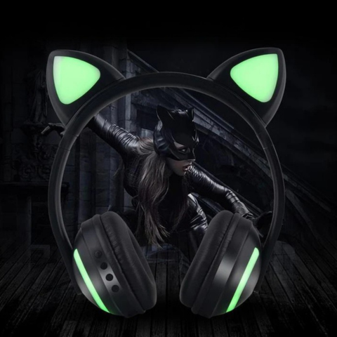 Luminous Bluetooth Cat Ears Headset - Comfortable Listening & Original Style