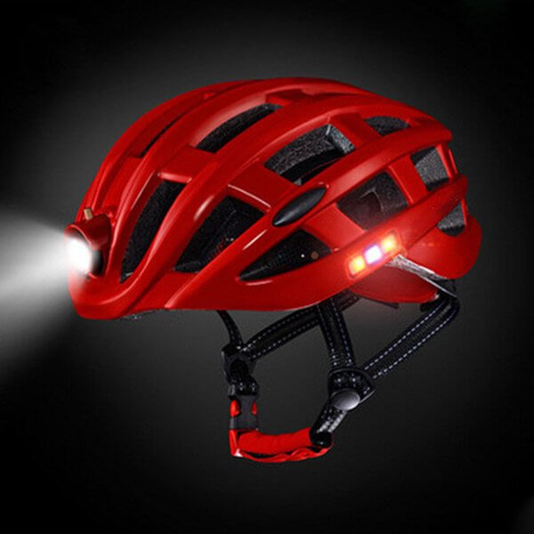 Intelligent cykelhjälm med LED-lampa — maximal säkerhet och synlighet 