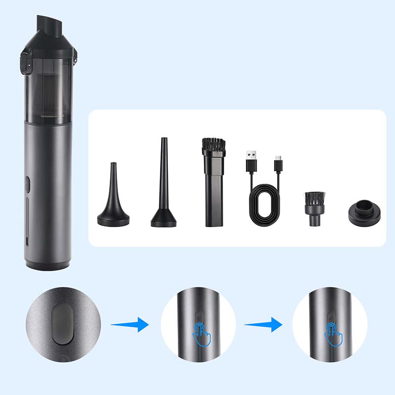 Aspirador sin cable de alto rendimiento para el coche - Limpieza rápida y uso cómodo